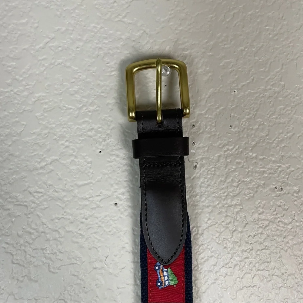 Vineyard Vines Woody Tree Canvas Club Belt Size 32